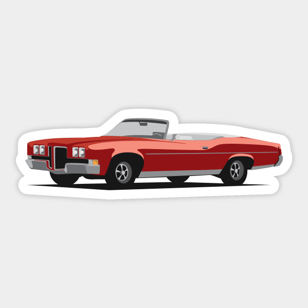 Pontiac Grand Ville Sticker by TheArchitectsGarage